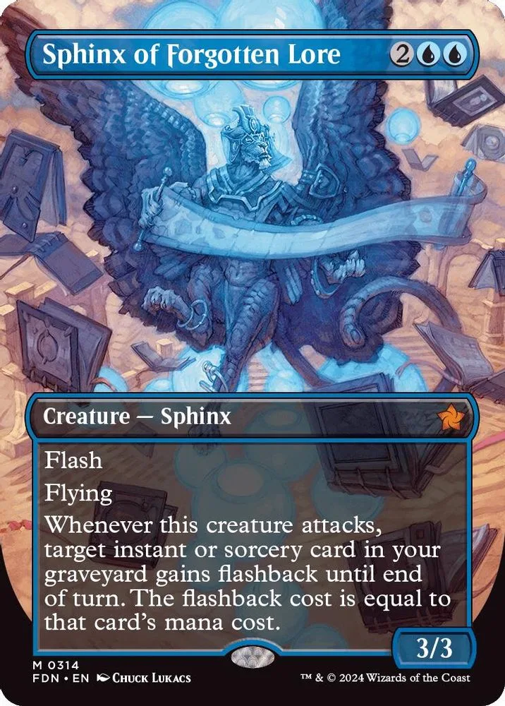 Sphinx of Forgotten Lore (Borderless)