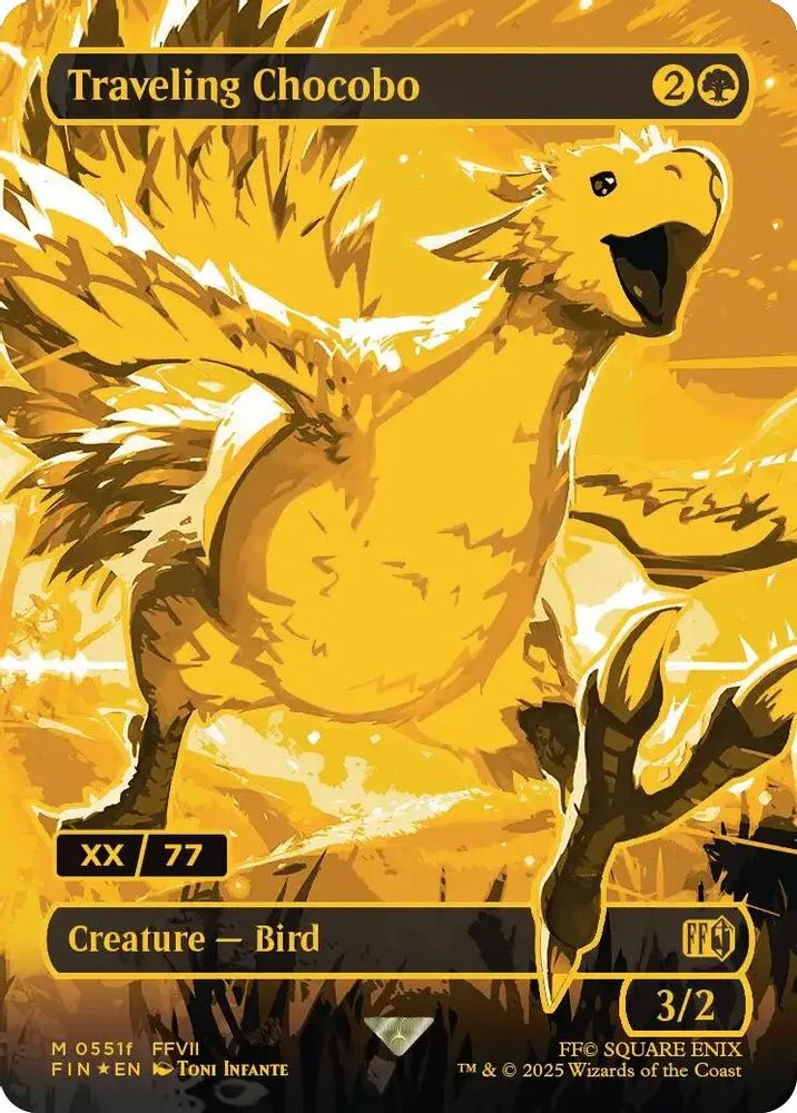 Traveling Chocobo (Borderless · Serial Numbered)