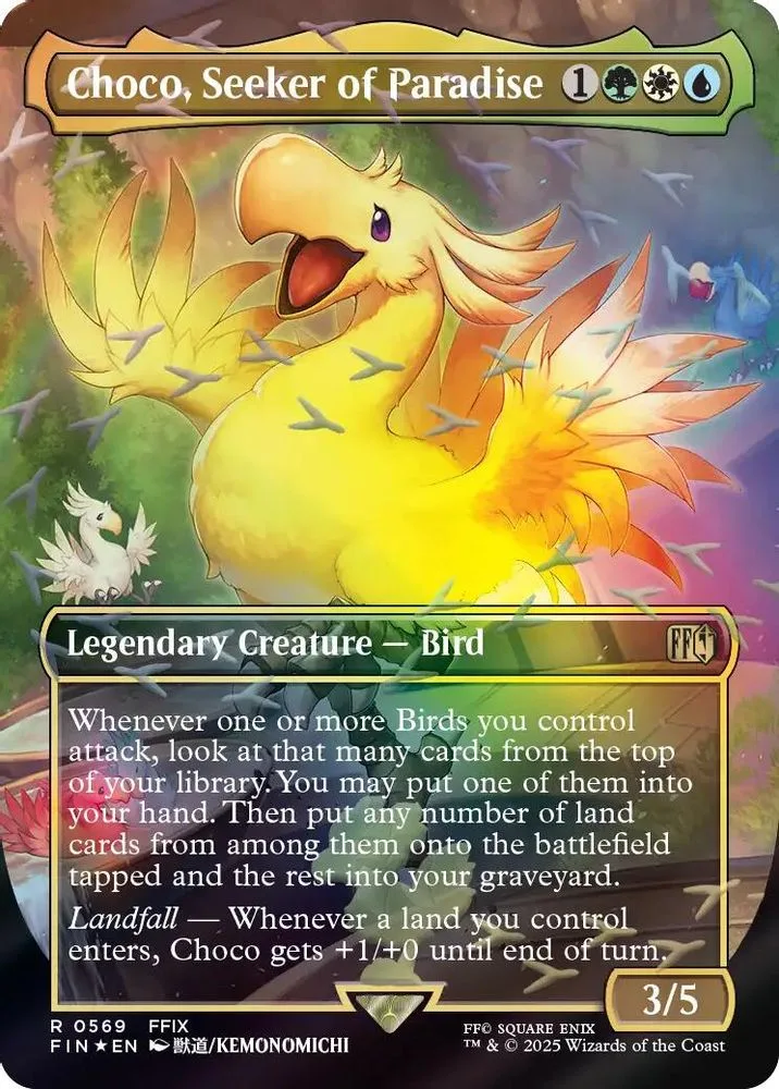 Choco, Seeker of Paradise (Borderless) (Chocobo Track Foil)