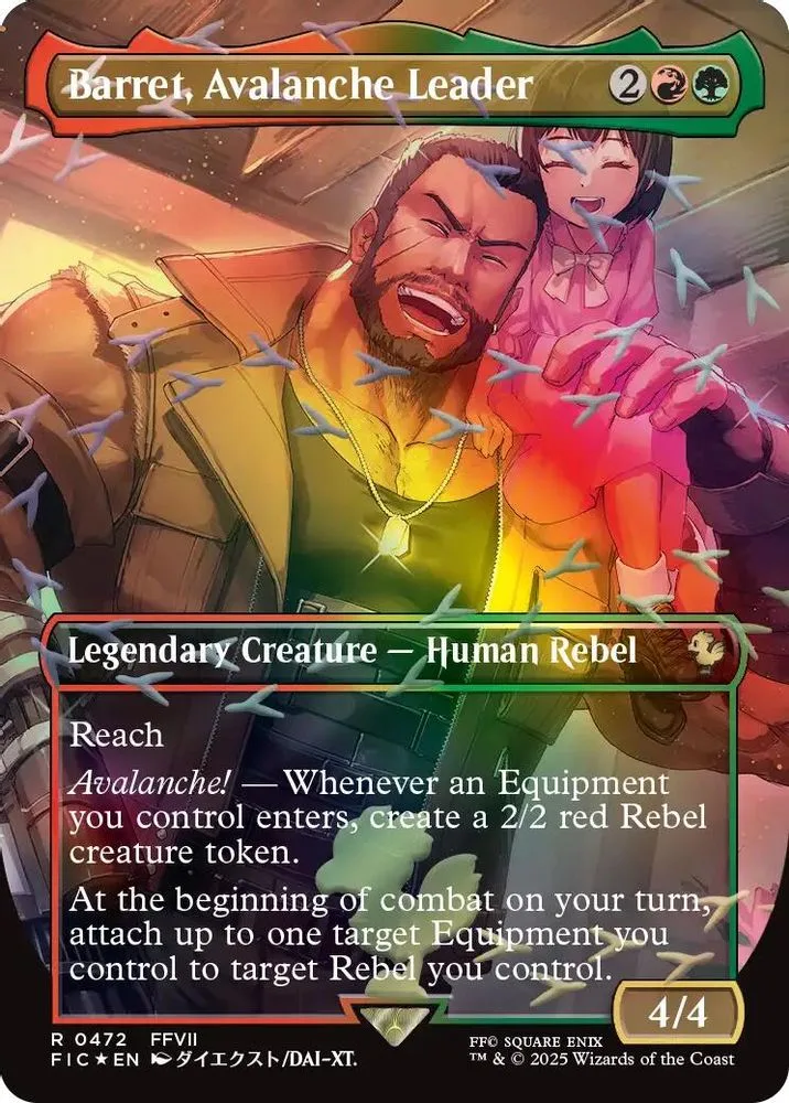 Barret, Avalanche Leader (Borderless) (Chocobo Track Foil)