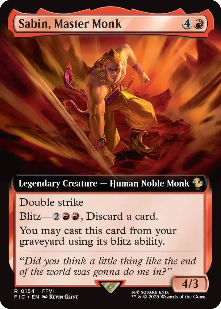 Sabin, Master Monk (Extended Art)