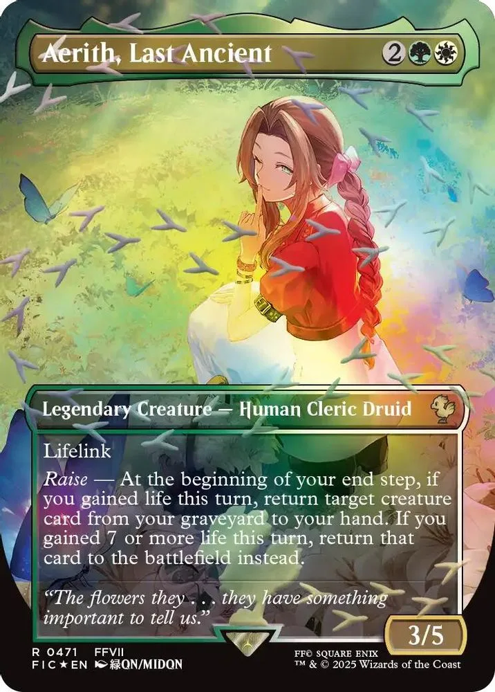 Aerith, Last Ancient (Borderless) (Chocobo Track Foil)