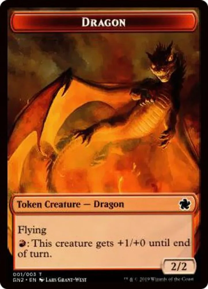 Dragon (001) // Zombie Double-Sided Token