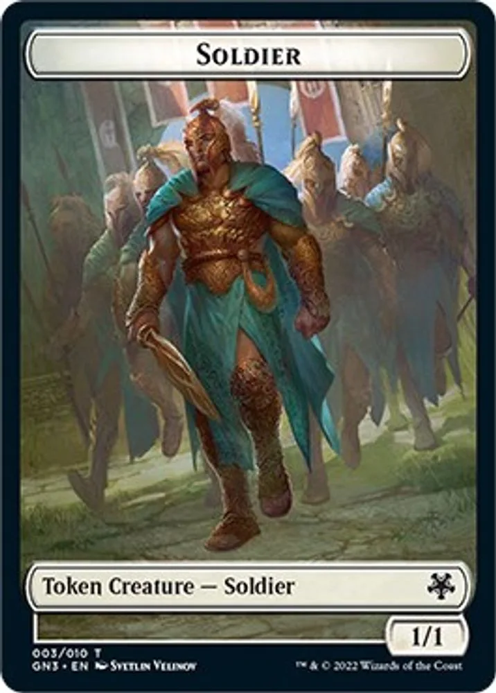 Soldier // Elf Warrior Double-Sided Token