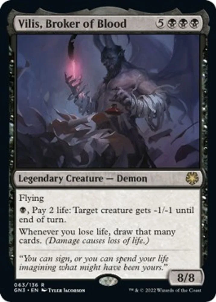 Vilis, Broker of Blood