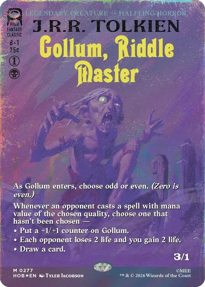 Gollum, Riddle Master (Borderless · Surge Foil)