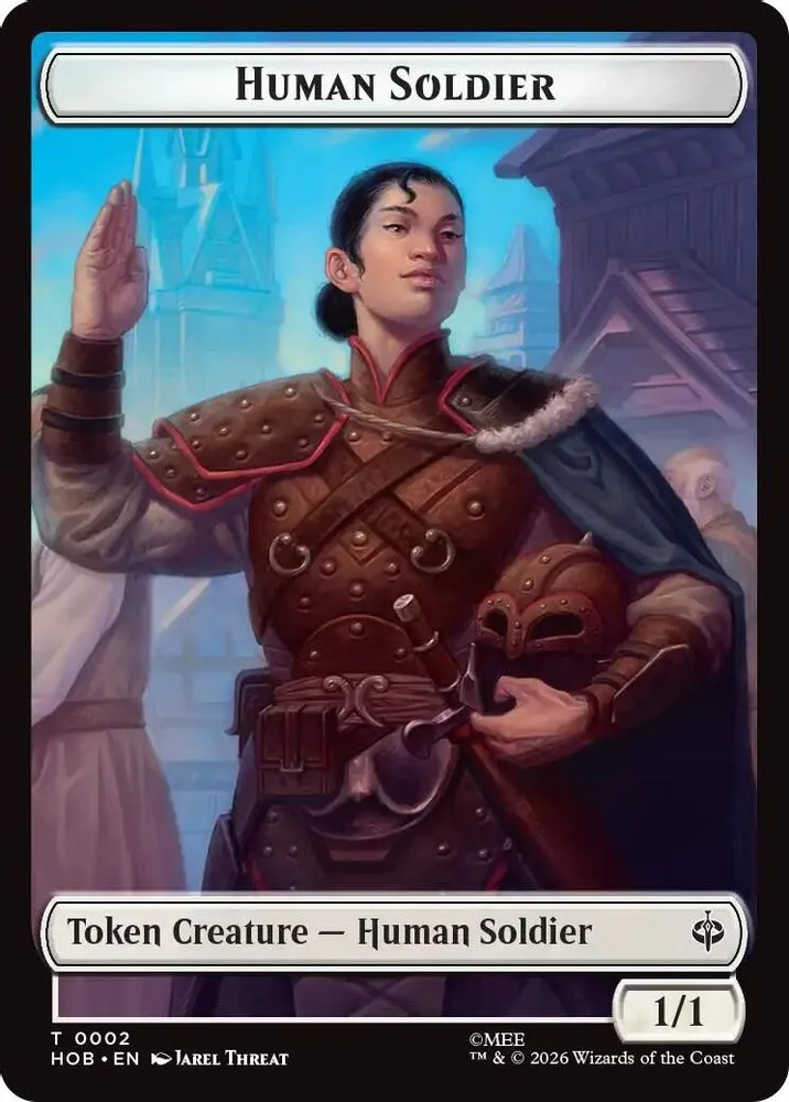 Human Soldier // Treasure (0013) Double-Sided Token