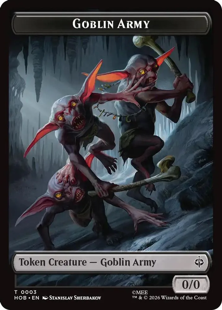 Goblin Army // Treasure (0012) Double-Sided Token