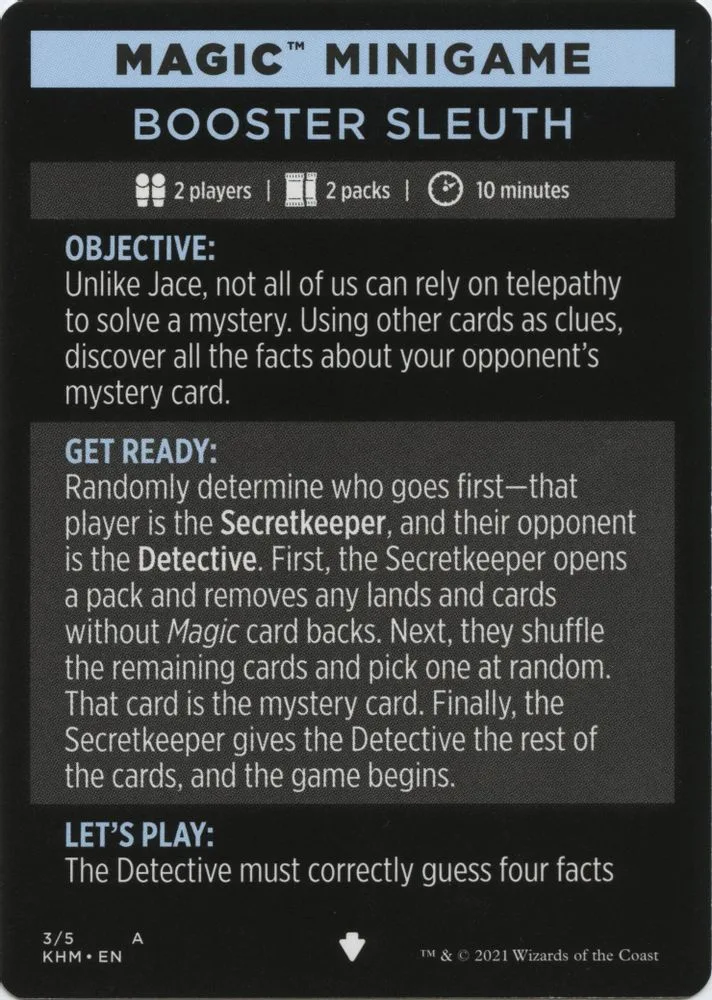 Magic Minigame: Booster Sleuth (Magic Minigame: Booster Sleuth)