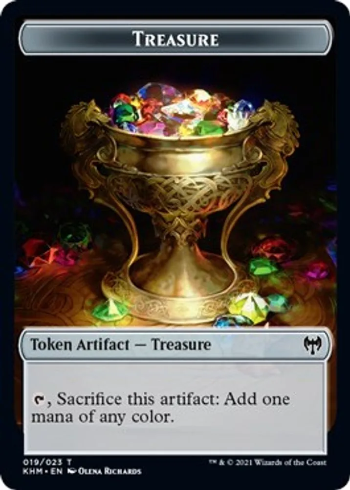 Treasure // Emblem - Tibalt, Cosmic Impostor Double-Sided Token