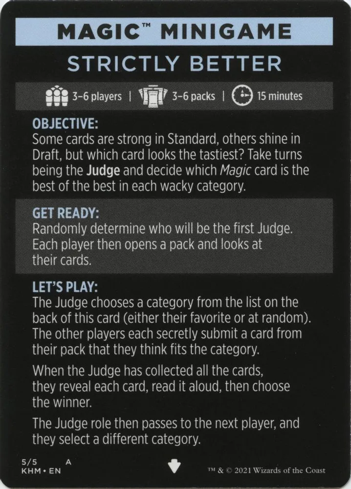 Magic Minigame: Strictly Better (Magic Minigame: Strictly Better)