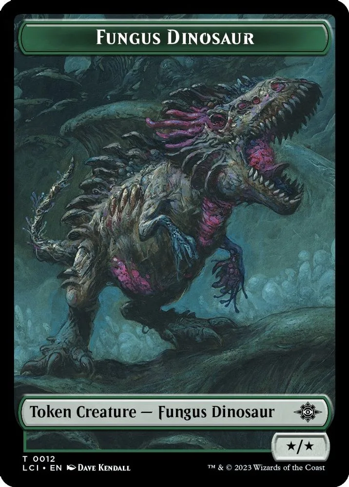 Fungus Dinosaur // Vampire Demon Double-Sided Token