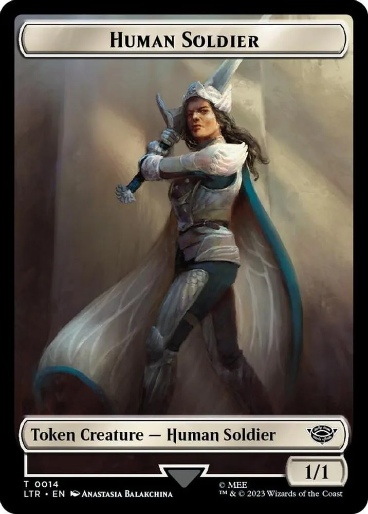 Human Soldier (0014) // Food (0022) Double-Sided Token (Surge Foil)