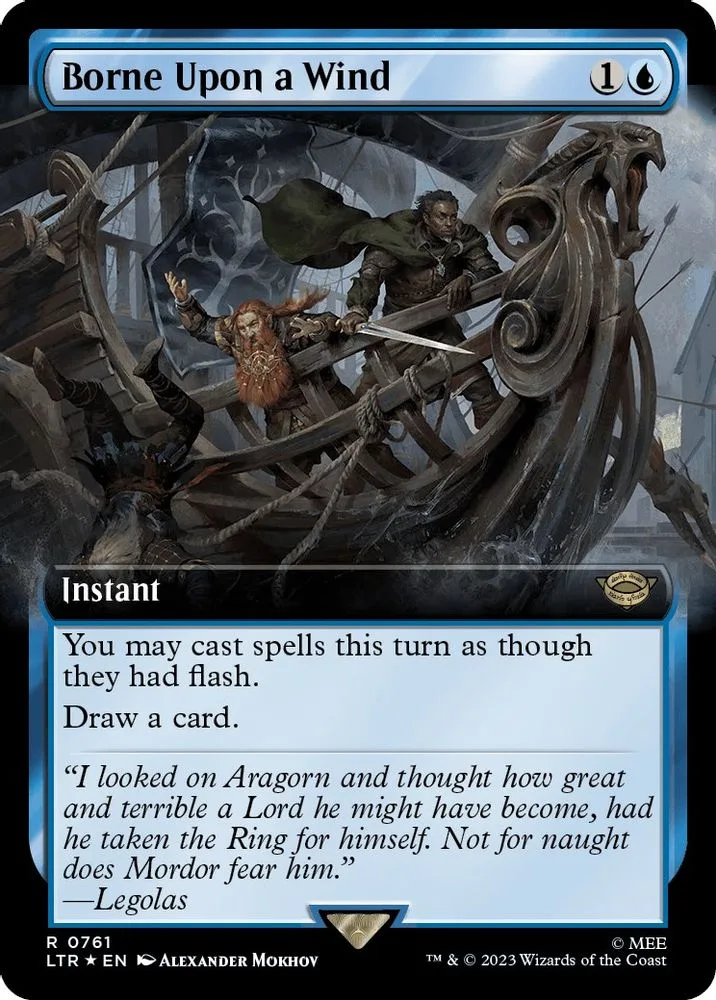 Borne Upon a Wind (Extended Art · Surge Foil)