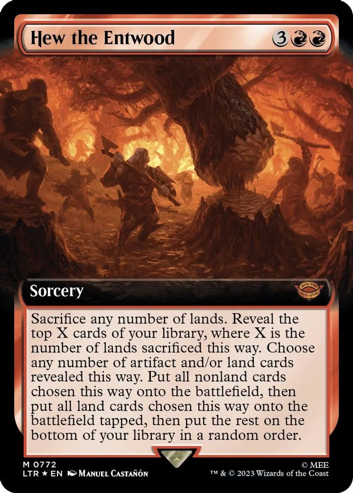 Hew the Entwood (Extended Art · Surge Foil)
