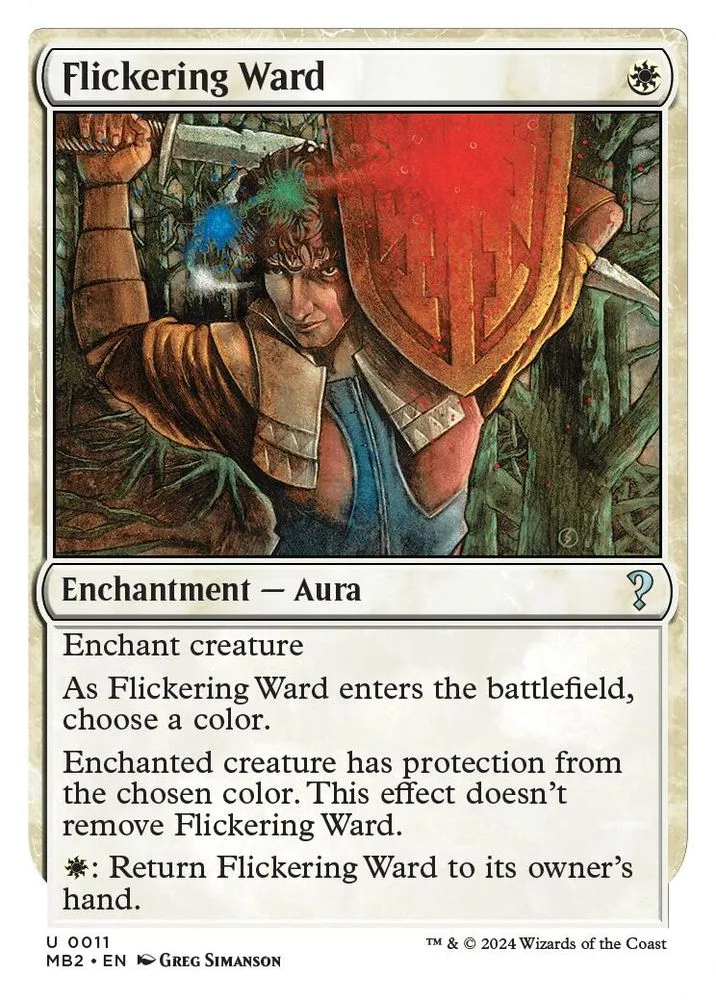 Flickering Ward (White Border)