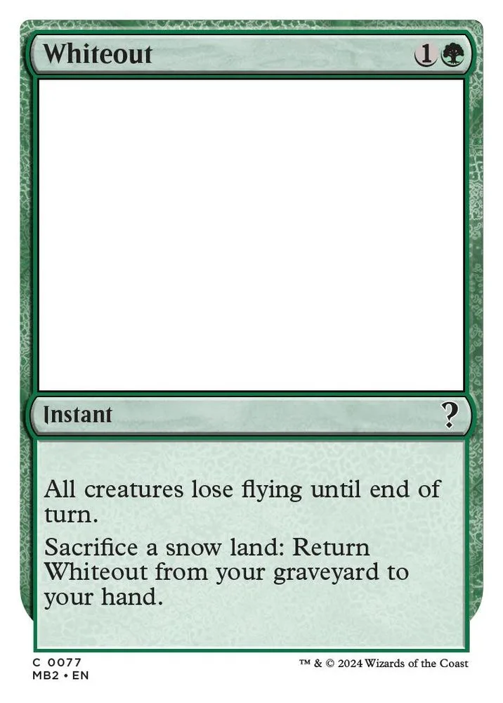 Whiteout (White Border)