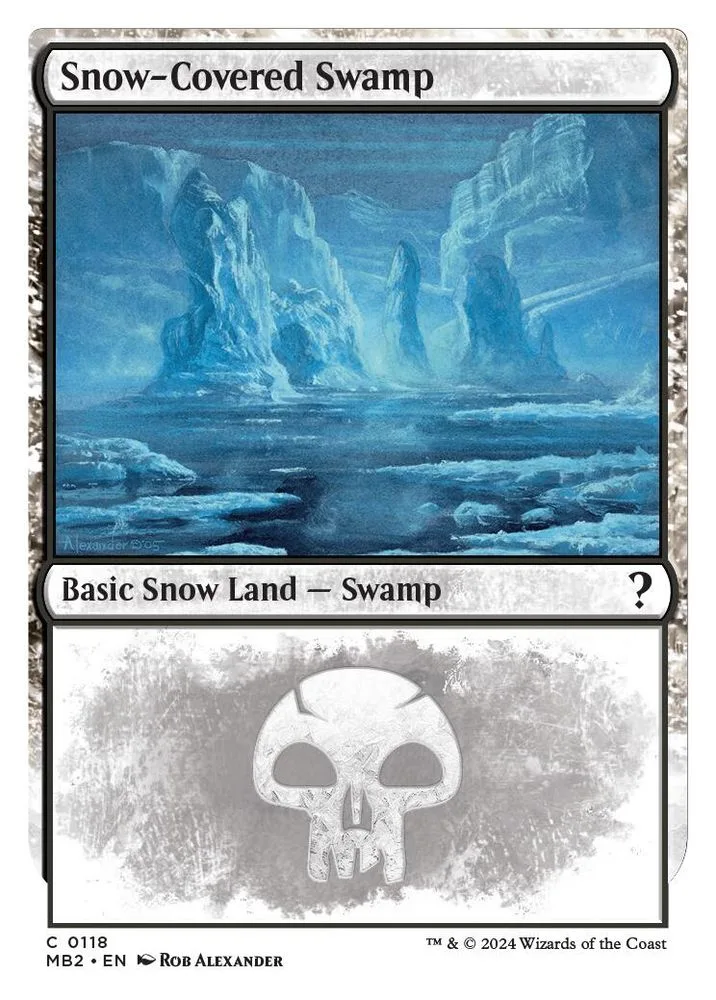 Snow-Covered Swamp (White Border)