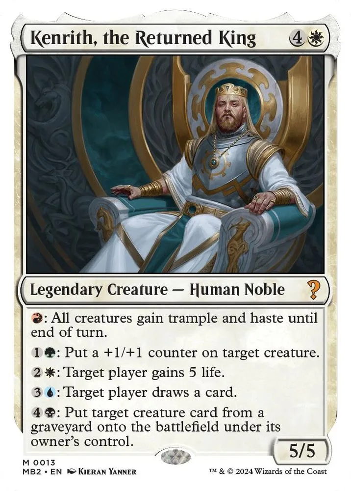 Kenrith, the Returned King (White Border)
