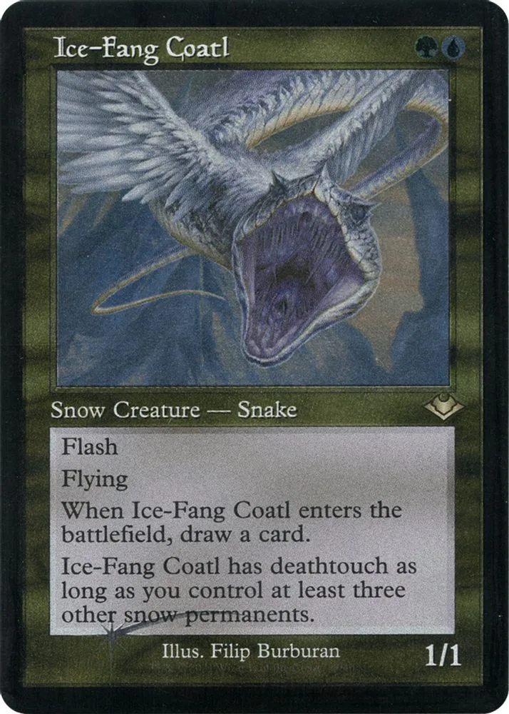 Ice-Fang Coatl (Retro Frame · Foil Etched)