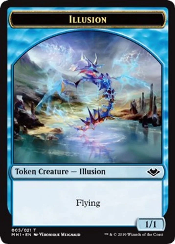 Illusion // Golem Double-Sided Token
