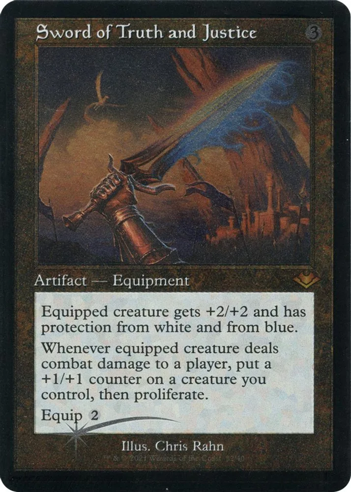 Sword of Truth and Justice (Retro Frame · Foil Etched)
