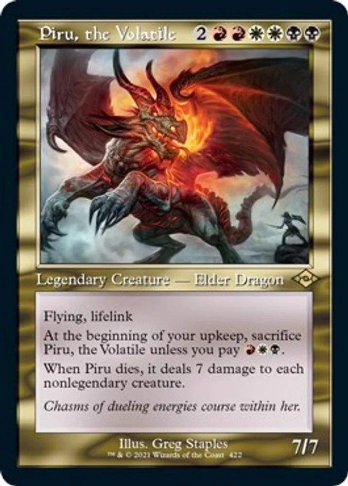 Piru, the Volatile (Retro Frame · Foil Etched)