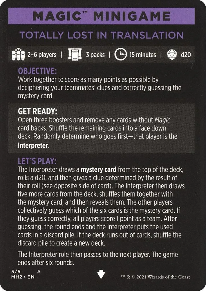 Magic Minigame: Totally Lost in Translation (Magic Minigame: Totally Lost in Translation)