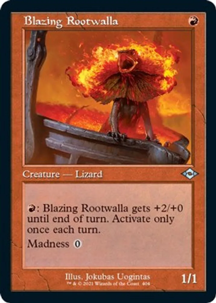 Blazing Rootwalla (Retro Frame · Foil Etched)