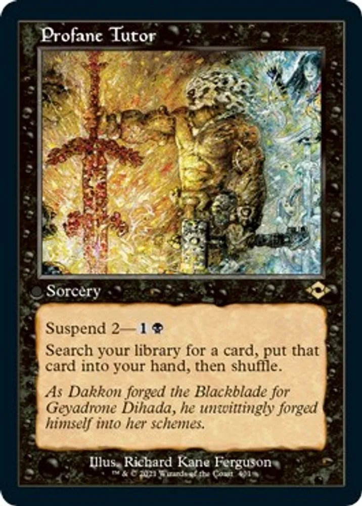 Profane Tutor (Retro Frame · Foil Etched)