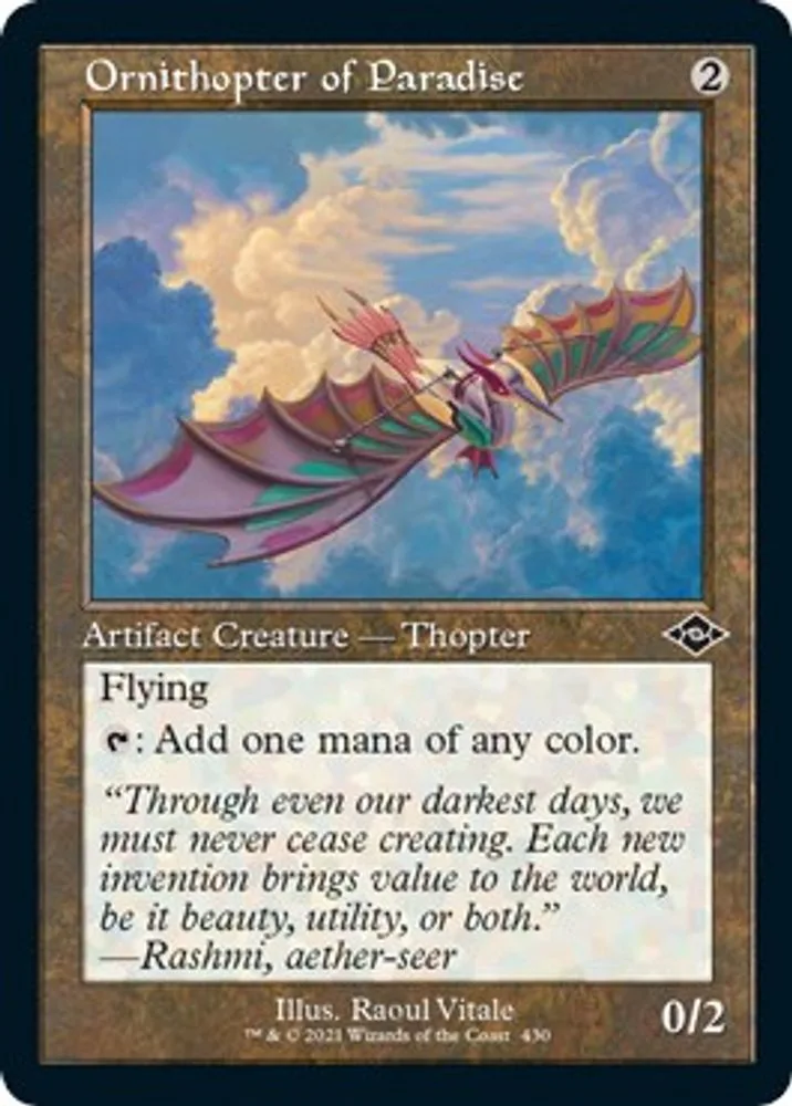Ornithopter of Paradise (Retro Frame · Foil Etched)