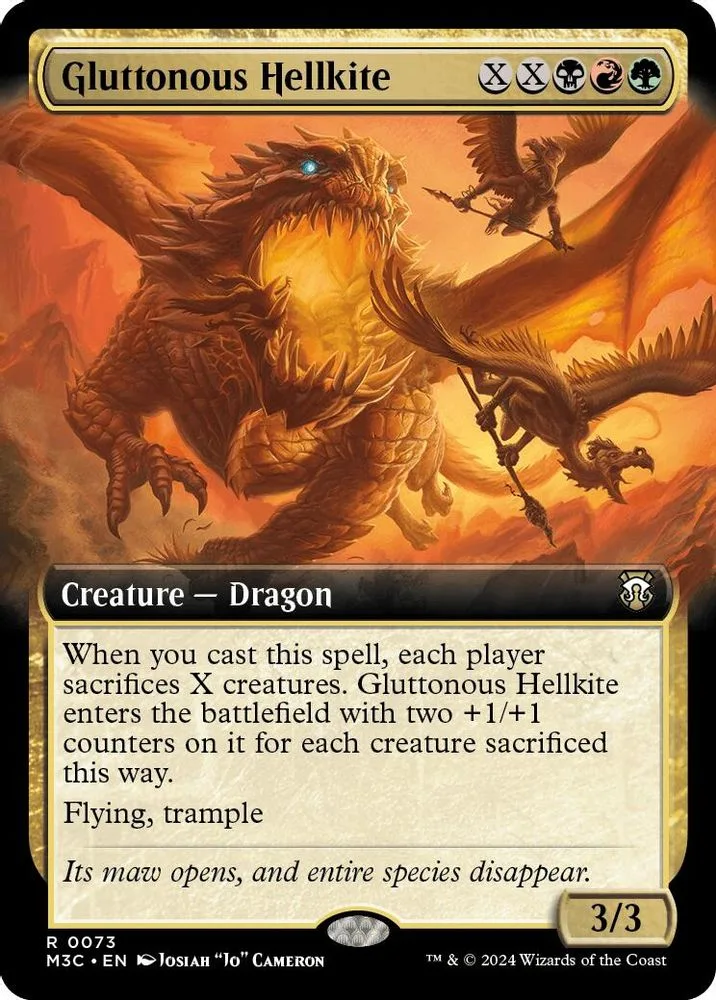 Gluttonous Hellkite (Extended Art · Ripple Foil)