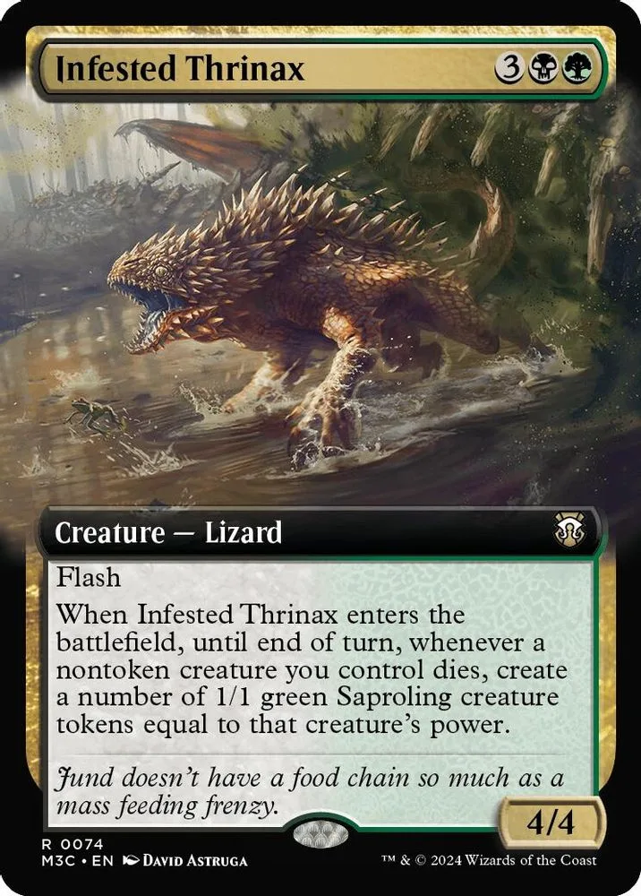 Infested Thrinax (Extended Art · Ripple Foil)