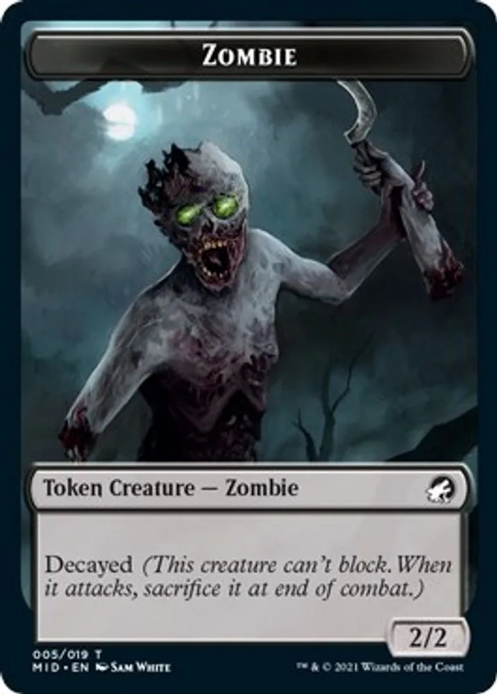 Zombie (005) // Clue Double-Sided Token