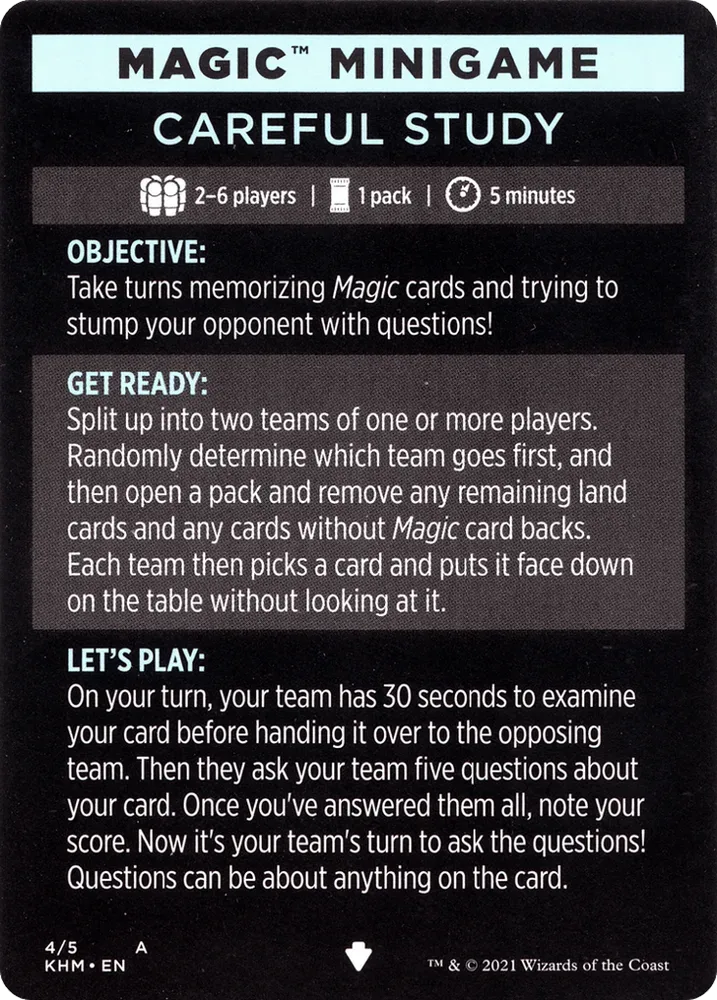Careful Study (minigame) // Careful Study (cont'd)