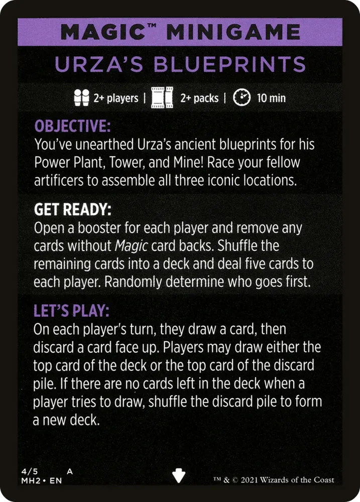 Urza's Blueprints (minigame) // Urza's Blueprints (cont'd)