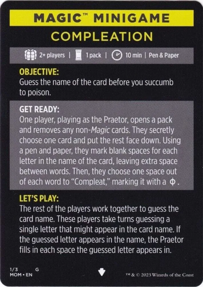 Magic Minigame: Compleation (Magic Minigame: Compleation)