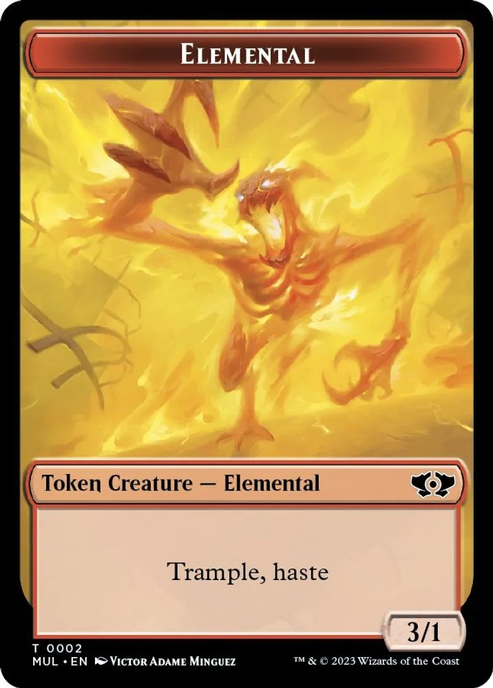 Elemental // Emblem - Teferi Akosa of Zhalfir Double-Sided Token