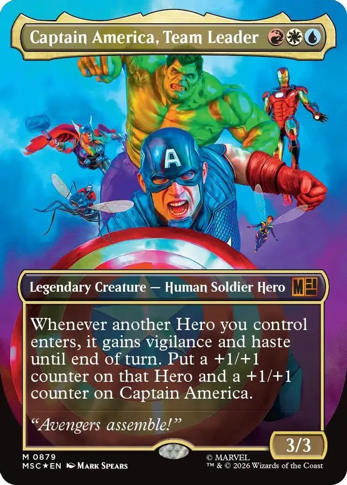 Captain America, Team Leader (Borderless · Surge Foil)