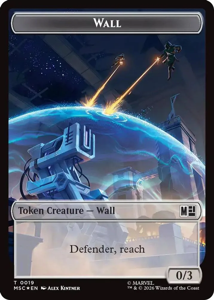 Wall // Merfolk (0024) Double-Sided Token (Surge Foil)