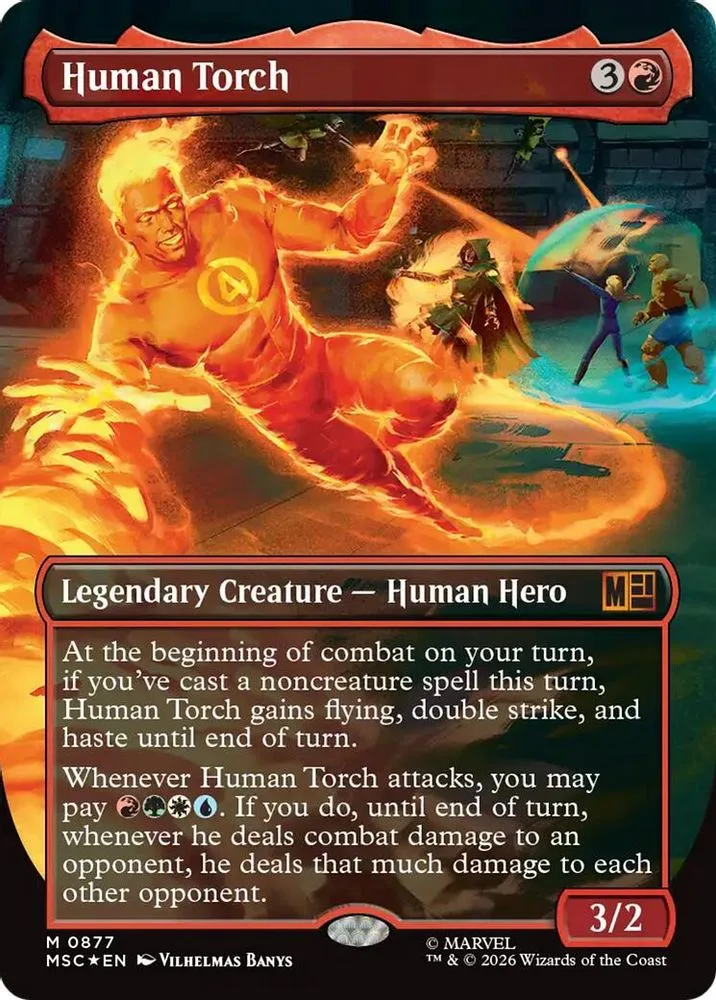 Human Torch (Borderless · Surge Foil)