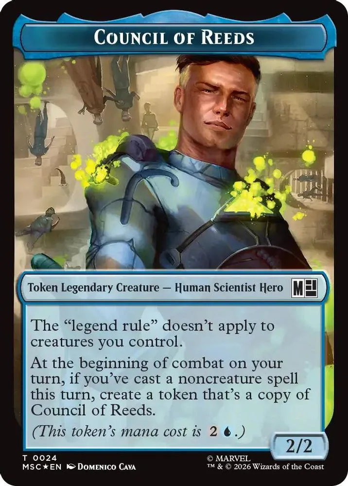 Council of Reeds // Construct (0030) Double-Sided Token (Surge Foil)