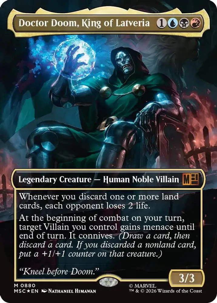 Doctor Doom, King of Latveria (Borderless · Surge Foil)