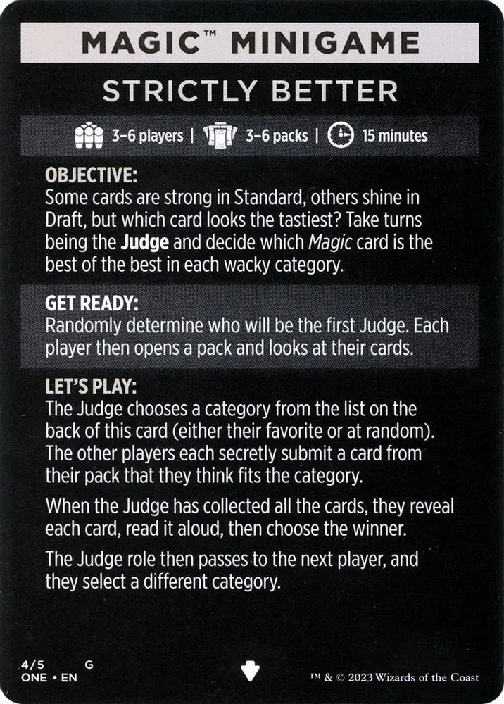 Magic Minigame: Strictly Better (Magic Minigame: Strictly Better)