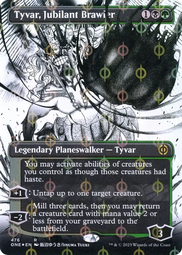 Tyvar, Jubilant Brawler (Borderless) (Step-and-Compleat Foil)