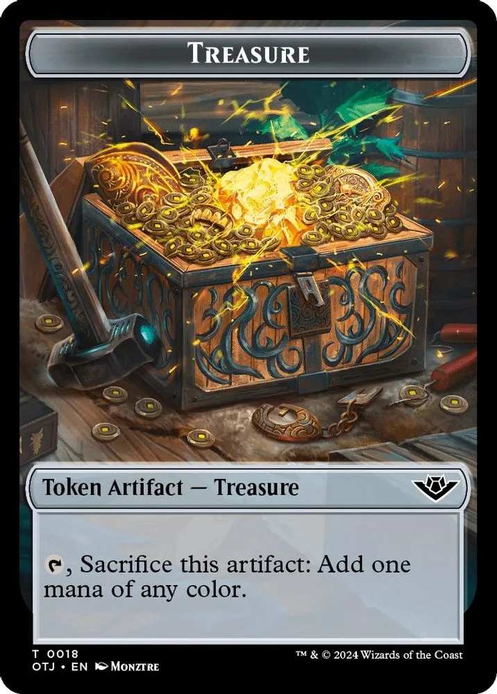 Treasure // Zombie Rogue Double-Sided Token