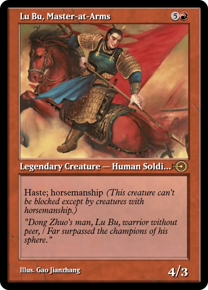 Lu Bu, Master-at-Arms