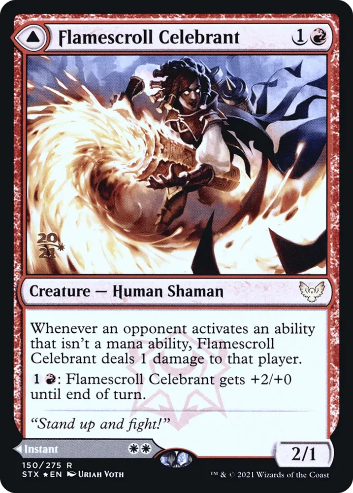 Flamescroll Celebrant // Revel in Silence