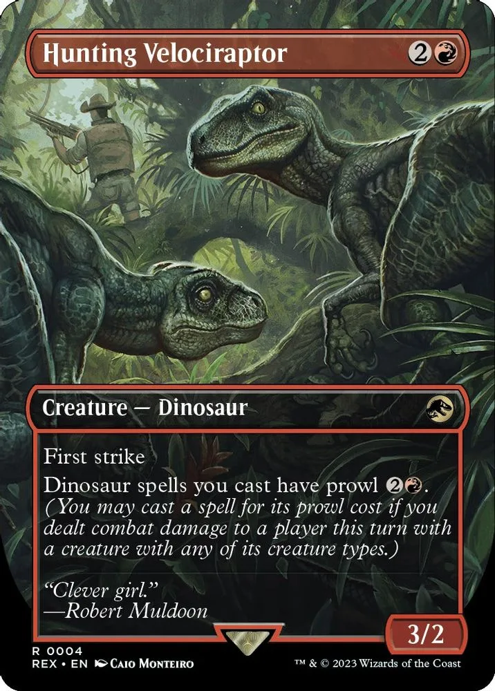 Hunting Velociraptor (Borderless)