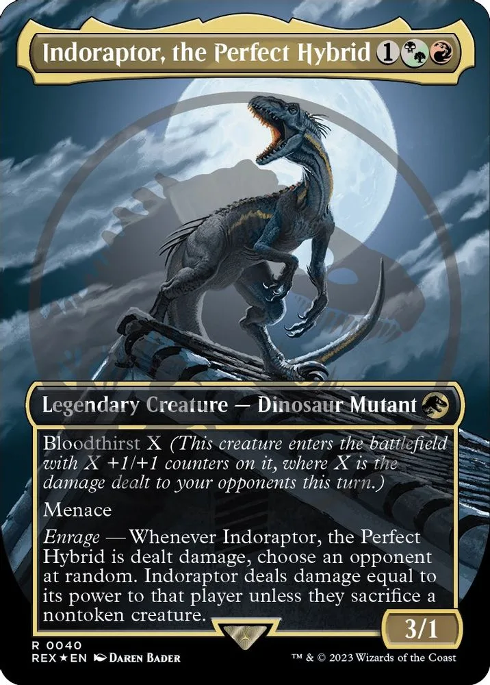 Indoraptor, the Perfect Hybrid (Borderless) (Emblem)